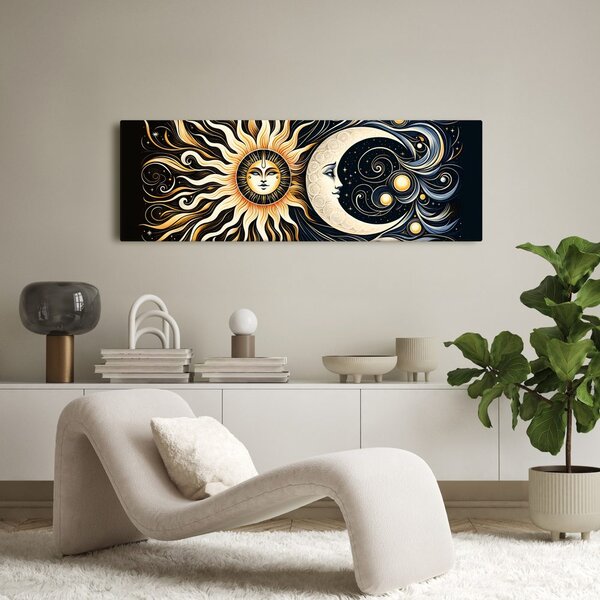 Quadro su tela – Simbolo solare e lunare