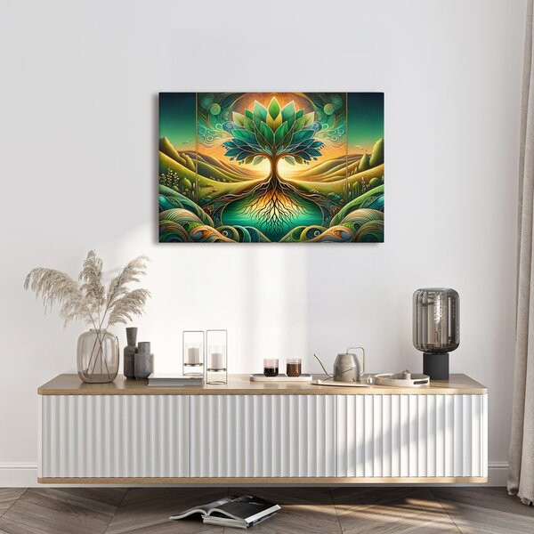 Quadro su tela – Albero della vita natura mistica