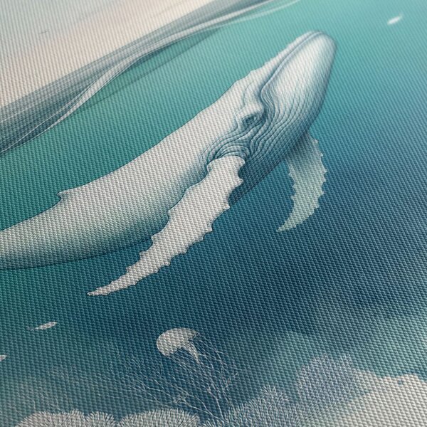 Quadro su tela – Balena tranquilla sotto il mare