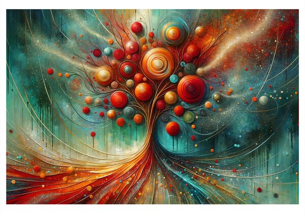 Quadro su tela – Albero della vita colorato