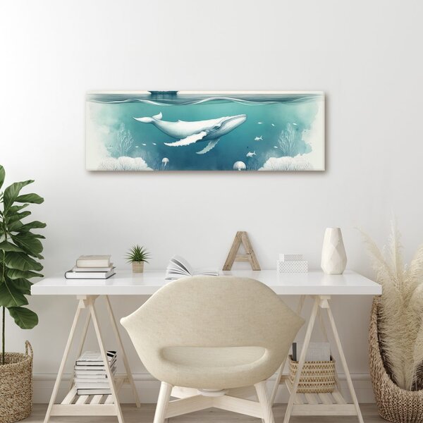 Quadro su tela – Balena tranquilla sotto il mare
