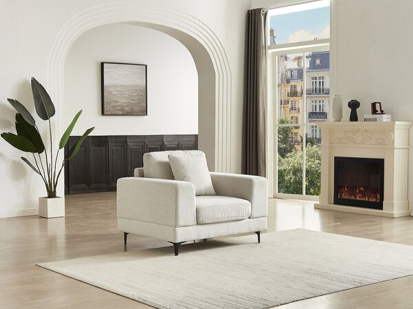 Poltrona in Tessuto testurizzato Beige - JAMOLO