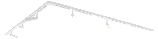 Sistema di illuminazione a binario moderno con 5 faretti bianco monofase GU10 35mm - Iconic Jeana Luxe