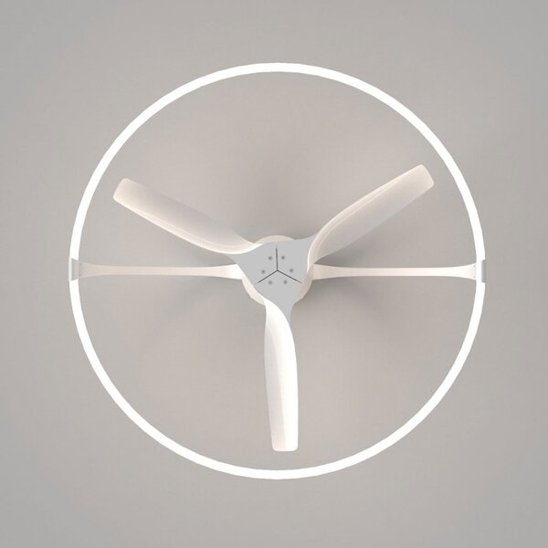 Ventilatore da soffitto LED Nepal, bianco, CC, silenzioso Mantra Iluminación, Nepal, dimmerabile, Bianco, Soggiorno, Metallo, Moderno