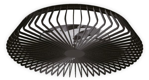 Ventilatore da soffitto LED Smart Himalaya, nero, silenzioso - Mantra Mantra Iluminación, Himalaya, dimmerabile, Nero, Soggiorno, Metallo, Moderno