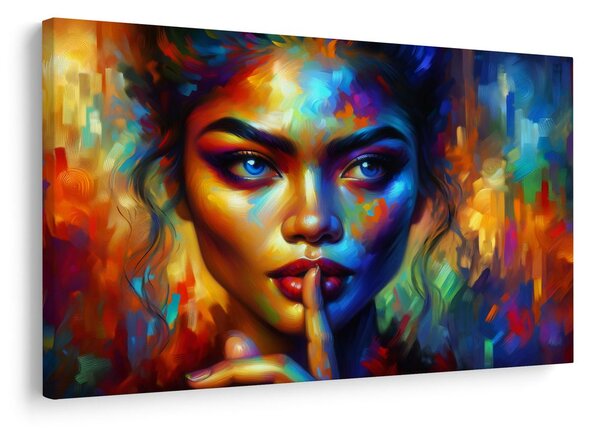 Quadro su tela – Donna in colori astratti