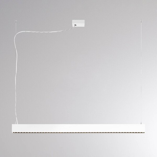 Molto Luce Lampada LED a sospensione PERFORA PROLINE M, bianca, 106 cm, DALI up/down dimmerabile, Bianco / Opale, Soggiorno / Sala da pranzo, Alluminio, Moderno, Lampada a sospensione