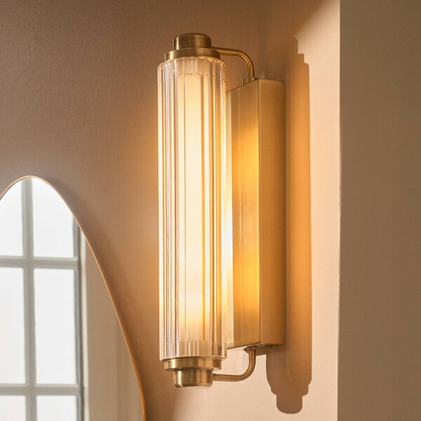 Nordlux Applique da parete Nimal Double, dimmerabile, Ottone / Oro, Bagno, Plastica, Applique