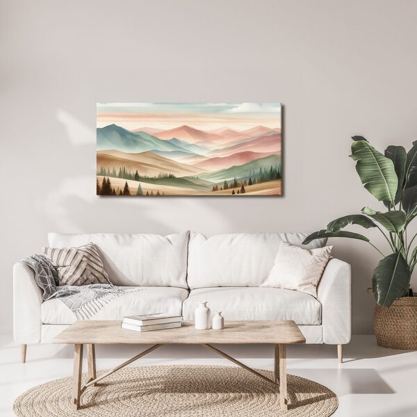 Quadro su tela – Paesaggio pastello silenzioso