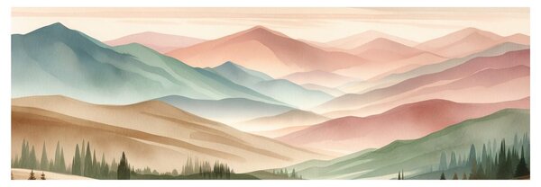 Quadro su tela – Paesaggio tranquillo con montagne