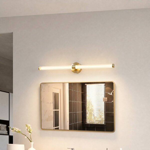 Applique da parete Melisa Lucande, Ottone / Oro, Bagno, Vetro, Moderno, Applique