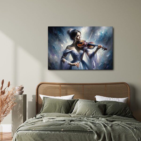 Quadro su tela – Violinista romantica