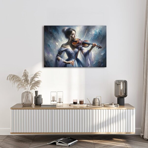 Quadro su tela – Violinista romantica