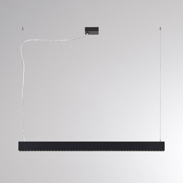 Molto Luce Lampada LED a sospensione PERFORA PROLINE M nera 106 cm DALI up/down M, dimmerabile, Nero, Soggiorno / Sala da pranzo, Alluminio, Moderno, Lampada a sospensione