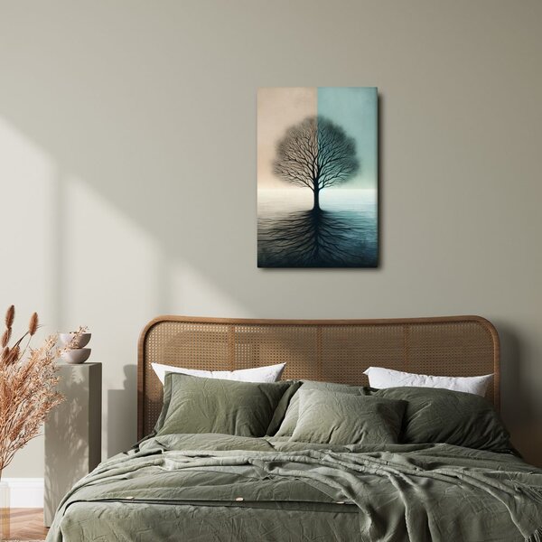 Quadro su tela – Albero di luce e ombra