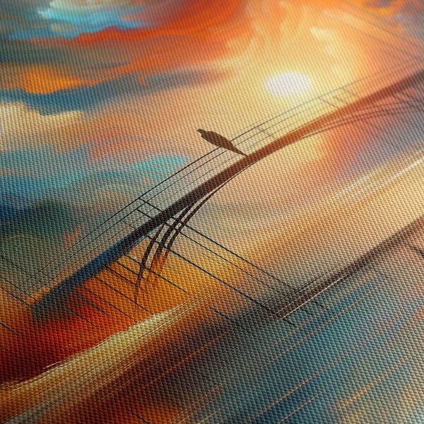 Quadro su tela – Ponte nella luce del tramonto