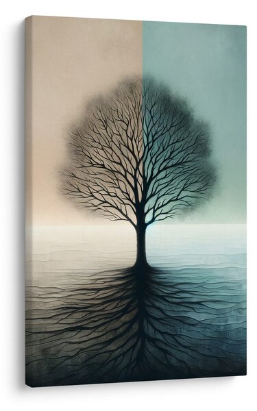 Quadro su tela – Albero di luce e ombra