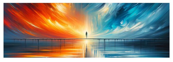 Quadro su tela – Ponte di luce tra due mondi