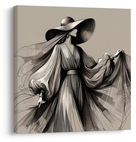 Quadro su tela – Donna in abito fluente