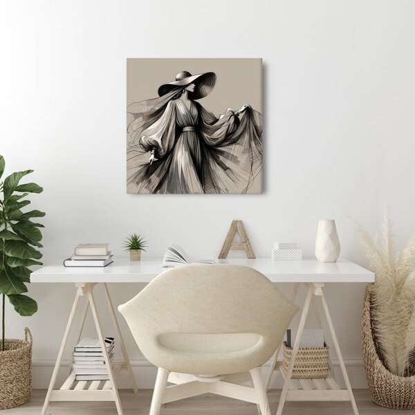 Quadro su tela – Donna in abito fluente