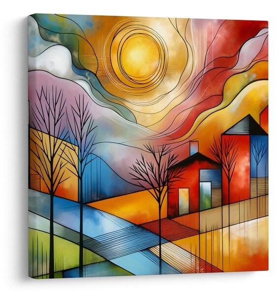 Quadro su tela – Strada nei colori