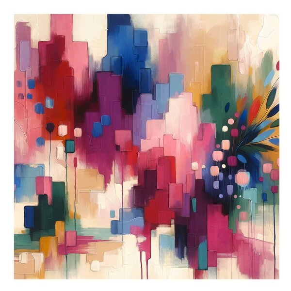 Quadro su tela – Fiori in astrazione moderna