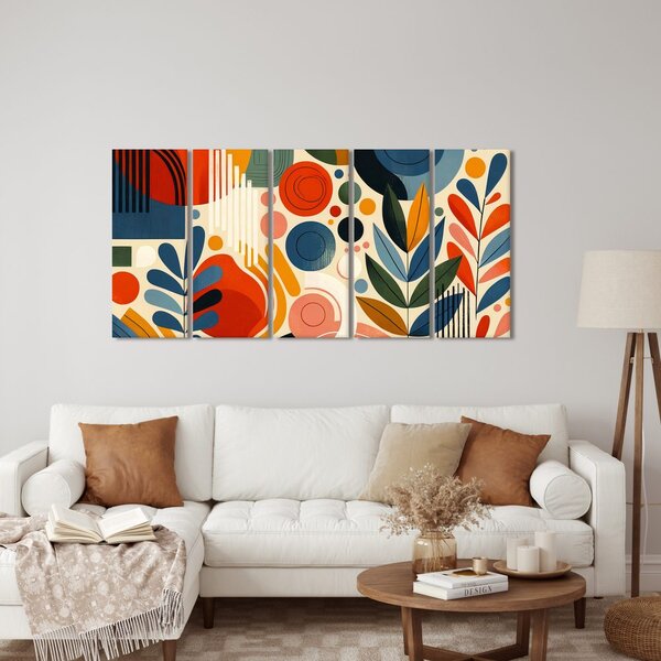 Quadri 5 pezzi – Forme astratte moderne