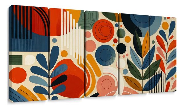 Quadri 5 pezzi – Forme astratte moderne