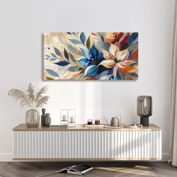 Quadro su tela – Composizione floreale astratta