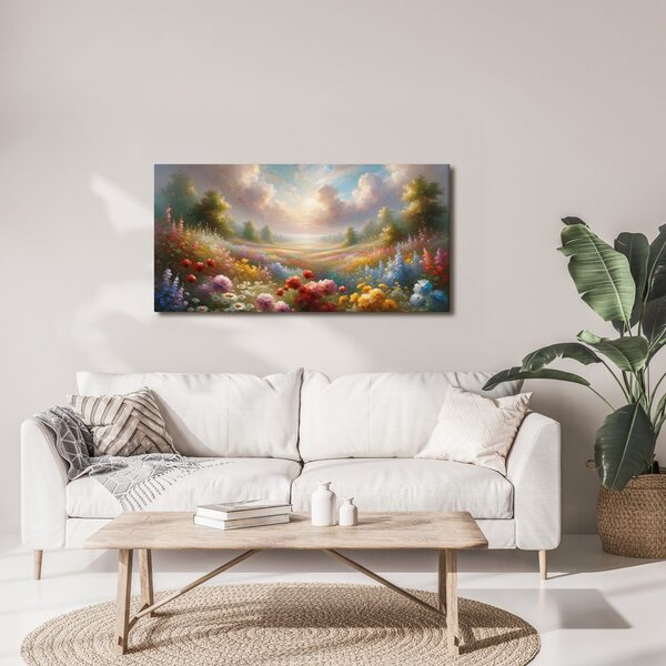 Quadro su tela – Valle fiorita e soleggiata