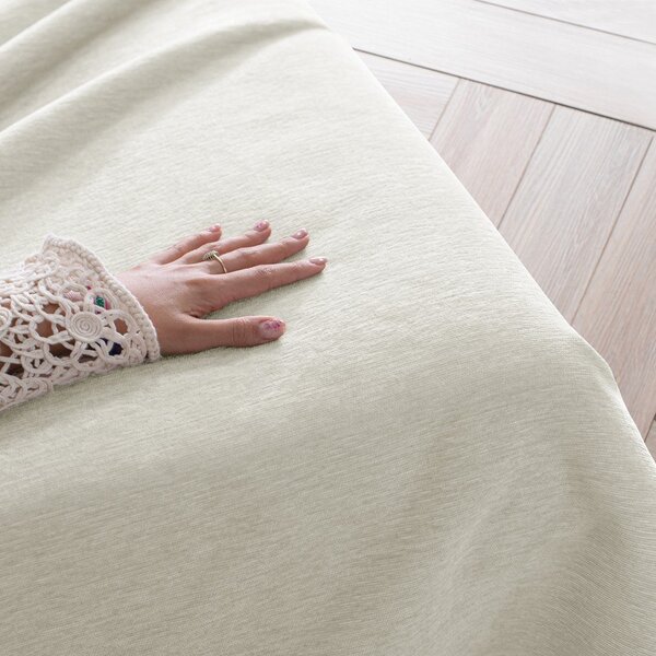 Copriletto color crema in ciniglia 220x240 cm Talo – Filumi