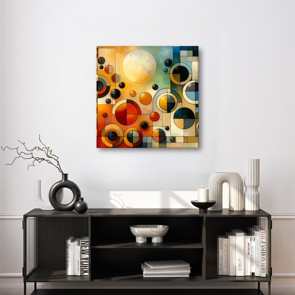 Quadro su tela – Geometria in toni caldi