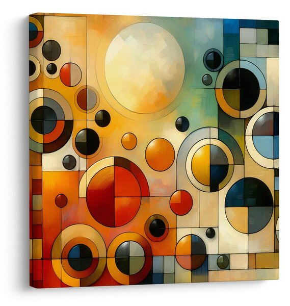 Quadro su tela – Geometria in toni caldi