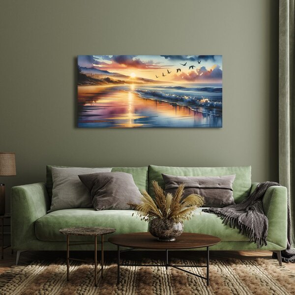 Quadro su tela – Spiaggia tranquilla al tramonto