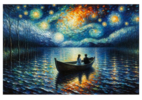 Quadro su tela – Romanticismo sotto il cielo stellato