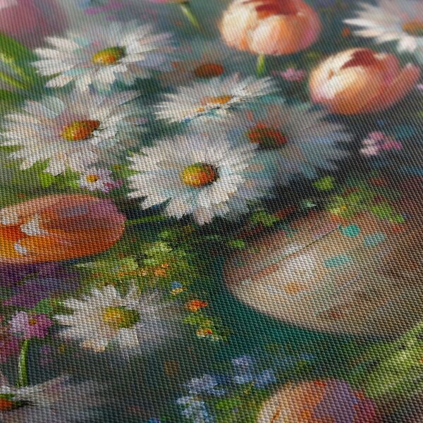 Quadro su tela – Bouquet di tulipani e margherite