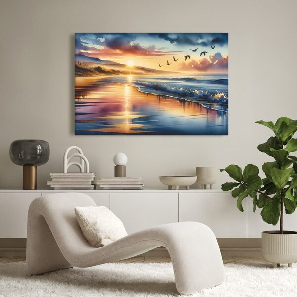 Quadro su tela – Spiaggia al tramonto