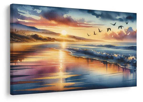 Quadro su tela – Spiaggia al tramonto