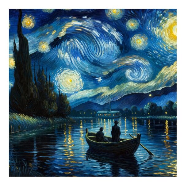 Quadro su tela – Notte magica sull’acqua