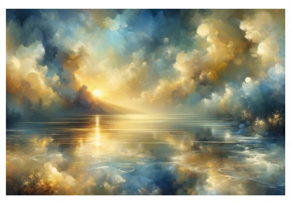 Quadro su tela – Raggi di sole sull’acqua