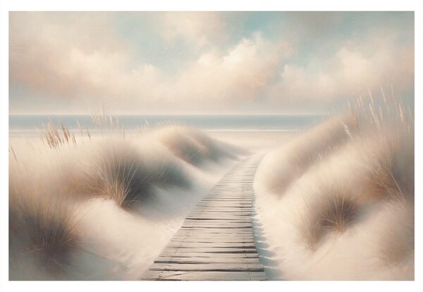 Quadro su tela – Sentiero verso il mare tra le dune