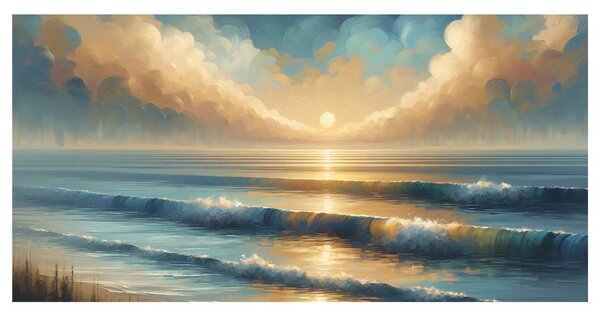 Quadro su tela – Raggi di sole sull’acqua