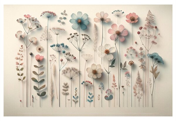Quadro su tela – Fiori di campo secchi