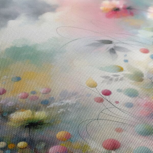 Quadro su tela – Fiori colorati in acquarello