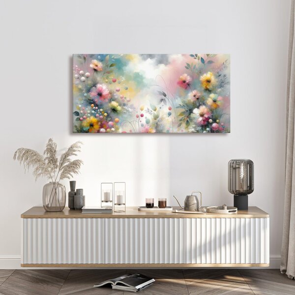 Quadro su tela – Fiori pastello romantici