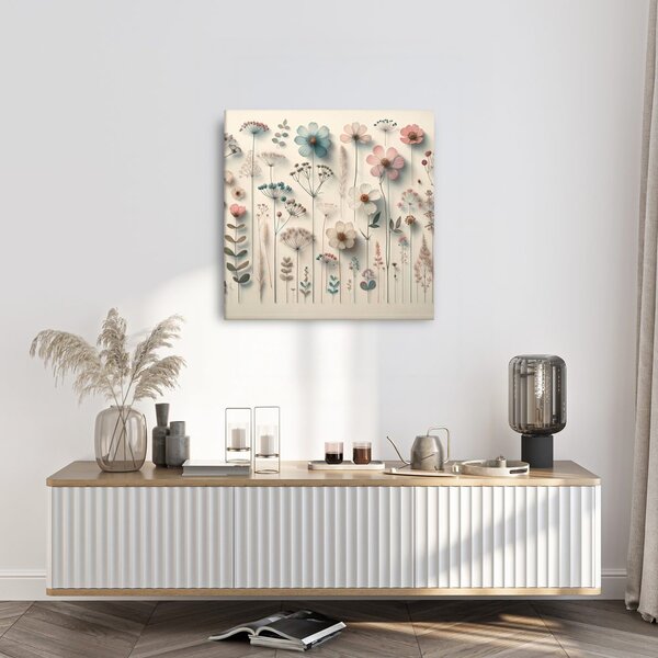 Quadro su tela – Fiorellini di prato in stile romantico