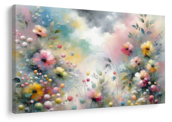 Quadro su tela – Prato floreale delicato