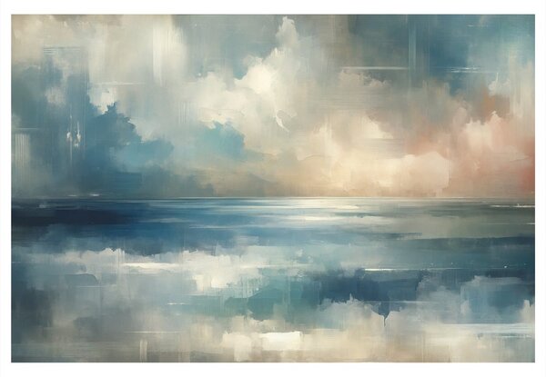 Quadro su tela – Orizzonte astratto dell’oceano