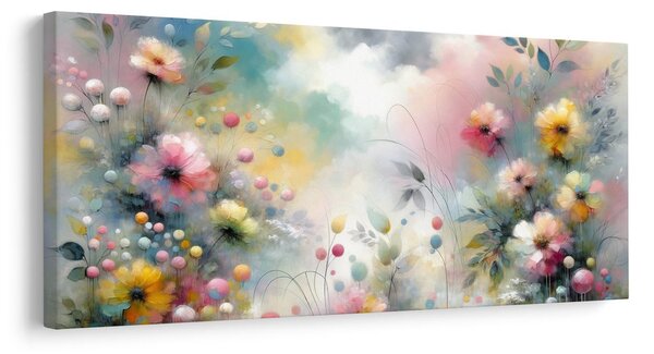 Quadro su tela – Fiori pastello romantici
