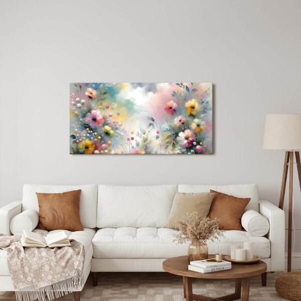 Quadro su tela – Fiori pastello romantici